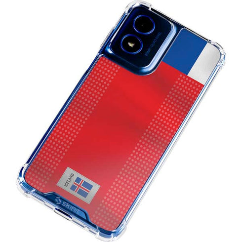 Iceland Soccer Flag Moto G Play 4G (2024) Clear Case